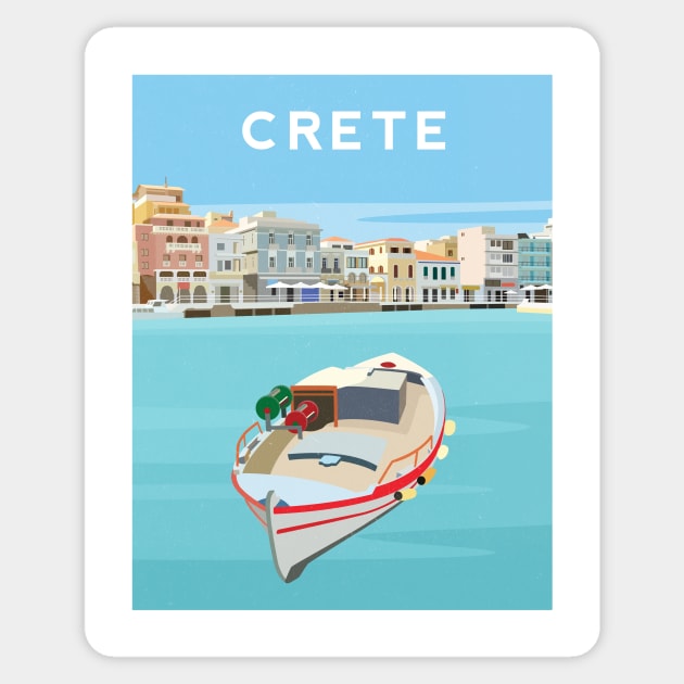 Crete - Agios Nikolaos Sticker by typelab